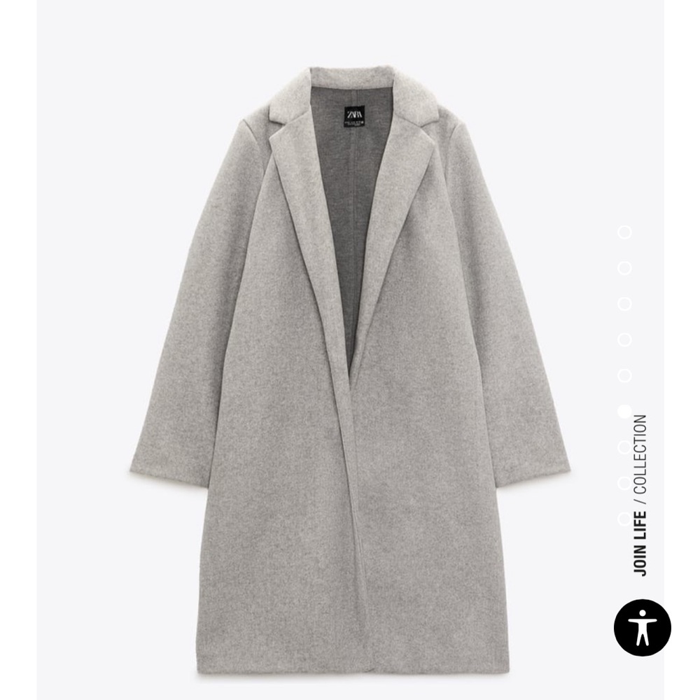 ZARA grey Lapel coat